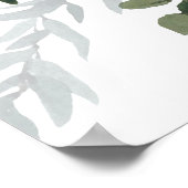 Elegante Watercolor Grüne Begrüßungspalette Poster (Ecke)