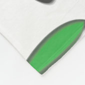 Elegante Watercolor Grüne Blätter Fleecedecke (Ecke)