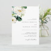 Elegante Watercolor Grüne Hochzeit Einladung (Stehend Vorderseite)