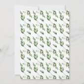 Elegante Watercolor Grüne Hochzeit Einladung (Rückseite)