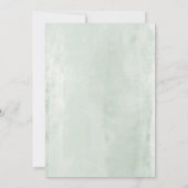 Elegante Watercolor Grüne Hochzeit Einladung (Rückseite)
