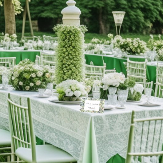 Elegante Watercolor Grüne Hochzeiten Platzkarten