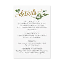 Elegante Watercolor Grüne Hochzeitsstimmung