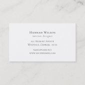 Elegante Watercolor Grüne Klassische Business Card Visitenkarte (Rückseite)