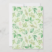 Elegante Watercolor Grüne Landschaft Einladung zum (Rückseite)