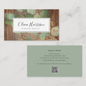 Elegante Watercolor Grüne Weinroute Mendrisiotto Visitenkarte (Vorne/Hinten)