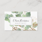 Elegante Watercolor Grüne Weinroute Mendrisiotto Visitenkarte (Vorderseite)