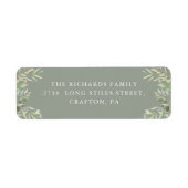 Elegante Watercolor Grünpflanzen Foliage Rücksende (Vorne)