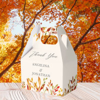 Elegante Watercolor Herbstlaubs Herbsthochzeit