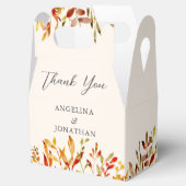 Elegante Watercolor Herbstlaubs Herbsthochzeit Geschenkschachtel (Geöffnet)