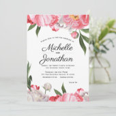 Elegante Watercolor Jüdische Blumenladen Einladung (Stehend Vorderseite)