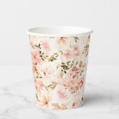 Elegante Watercolor Kleine Florals Pappbecher (Rückseite)