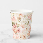Elegante Watercolor Kleine Florals Pappbecher (Rechts)