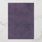 Elegante Watercolor Laurel Wreath Baby Shower Real Folieneinladung (Rückseite)