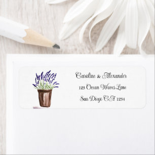 Elegante Watercolor Lavendel Herbs Floral Wedding