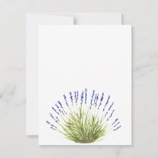 Elegante Watercolor Lavendel Kräuter Blumenhochzei RSVP Karte (Rückseite)