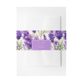 Elegante Watercolor Lavender Blume Einladungsbanderole