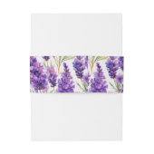 Elegante Watercolor Lavender Blume Einladungsbanderole (Rückseitenbeispiel)