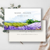 Elegante Watercolor Lavender Fields Website Begleitkarte