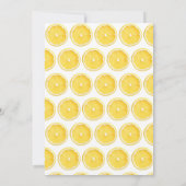 Elegante Watercolor Lemon Babydusche Einladung (Rückseite)