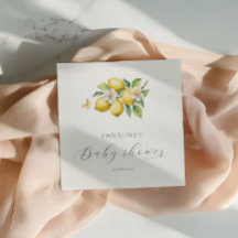 Elegante Watercolor Lemon Babydusche