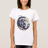 Elegante Watercolor Leo Zodiac Custom T-Shirt (Vorderseite)
