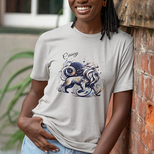 Elegante Watercolor Leo Zodiac Custom T-Shirt