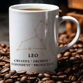Elegante Watercolor Leo Zodiac Custom Tasse