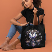 Elegante Watercolor Libra Zodiac Black Tasche