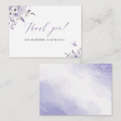 Elegante Watercolor-lila-Blume Kinderdusche Mitteilungskarte (Vorne/Hinten)