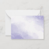 Elegante Watercolor-lila-Blume Kinderdusche Mitteilungskarte (Rückseite)