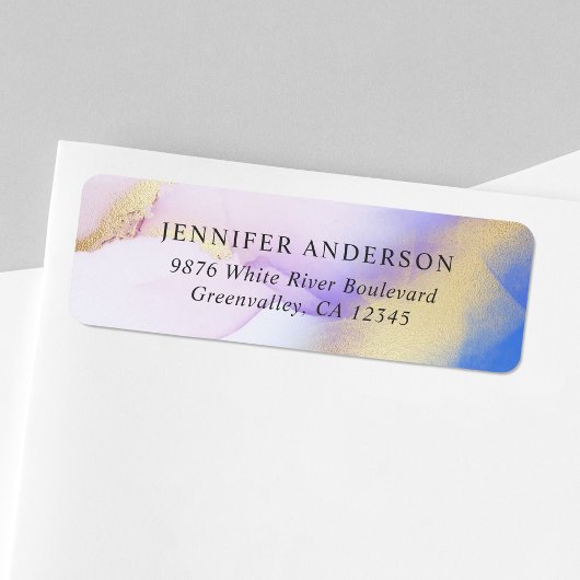 Elegante Watercolor Lilac Gold Luxury Personalisie