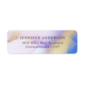 Elegante Watercolor Lilac Gold Luxury Personalisie (Vorne)