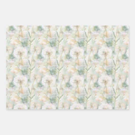 Elegante Watercolor-Lüster Geschenkpapier Set (Vorderseite)