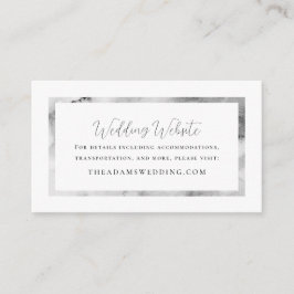 Elegante Watercolor Marble Bliss Wedding Begleitkarte