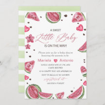 Elegante Watercolor Melon Babydusche