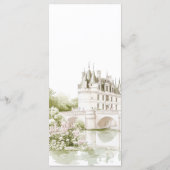 Elegante Watercolor Menükarte (Rückseite)