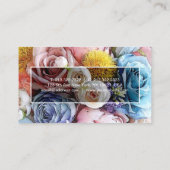 Elegante Watercolor-Mit BlumenRosen-moderne Visitenkarte (Rückseite)