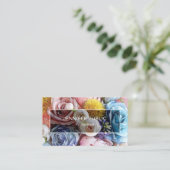 Elegante Watercolor-Mit BlumenRosen-moderne Visitenkarte (Stehend Vorderseite)