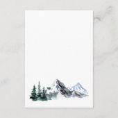 Elegante Watercolor Mountain Details - Eintrittska Begleitkarte (Rückseite)