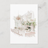 Elegante Watercolor Museo Cantonale d'Arte Begleitkarte (Rückseite)