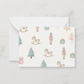 Elegante Watercolor Nutcracker Ballett Danke ba Mitteilungskarte (Rückseite)