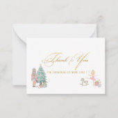 Elegante Watercolor Nutcracker Ballett Danke ba Mitteilungskarte (Vorderseite)