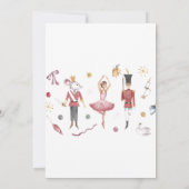 Elegante Watercolor Nutcracker Weihnachten Geburts Einladung (Rückseite)