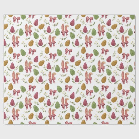 Elegante Watercolor Osterfeier Sonniges Jahr Papio Geschenkpapier (Flach)