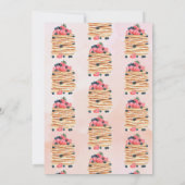 Elegante Watercolor Pancakes Brunch & Baby Dusche Einladung (Rückseite)