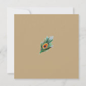 Elegante Watercolor Peacock Überraschung Geburtsta Einladung (Rückseite)