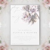 Elegante Watercolor Peony Blume Einladung Hochzeit