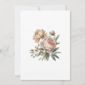 Elegante Watercolor Peony Wedding Einladung (Rückseite)