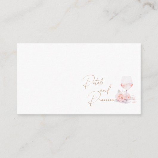 Elegante Watercolor Pinc Blume Rezept Kartenjacke Begleitkarte (Rückseite)